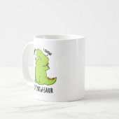 Di-know-saur Funny Dinosaur Pun Kaffeetasse (Vorderseite Links)
