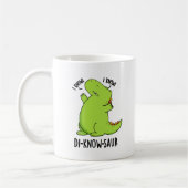 Di-know-saur Funny Dinosaur Pun Kaffeetasse (Links)
