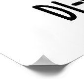 Di-know-saur Funny Dinosaur Pun Poster (Ecke)