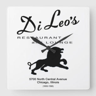 Di Leo's Restaurant, Chicago, IL Quadratische Wanduhr