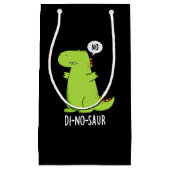 Di-no-saur Funny Dinosaur Puns Dark BG Kleine Geschenktüte (Vorderseite)