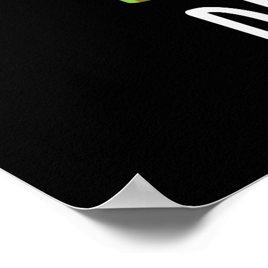 Di-no-saur Funny Dinosaur Puns Dark BG Poster (Ecke)