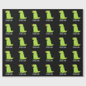 Di-nose-saur Funny Dinosaur Pun Dark BG Geschenkpapier (Flach)