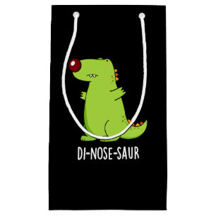 Di-nose-saur Funny Dinosaur Pun Dark BG Kleine Geschenktüte