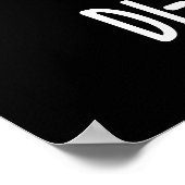 Di-nose-saur Funny Dinosaur Pun Dark BG Poster (Ecke)