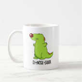 Di-nose-Saur Funny Dinosaur Pun Kaffeetasse (Links)