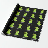 Di-notes-saur Funny Dinosaur Pun Dark BG Geschenkpapier (Ungerollt)