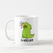 Di-notes-saur Funny Dinosaur Pun Kaffeetasse (Links)