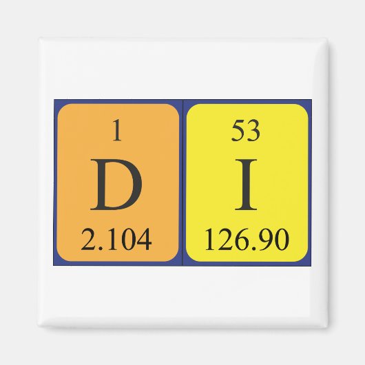 Di Periodennamenmagnet 2 Magnet (Vorne)