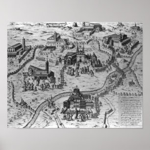 Di Rom, 1575 Le Sette Chiesa Poster