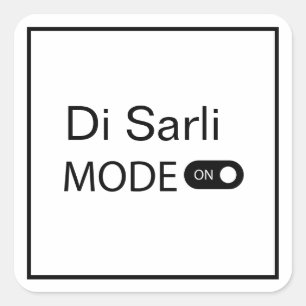 Di Sarli Mode Lustiger Tango-Marathon-Platzaufkleb Quadratischer Aufkleber