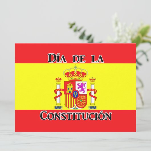 Día de la Constitución - Spanien Einladung (Stehend Vorderseite)
