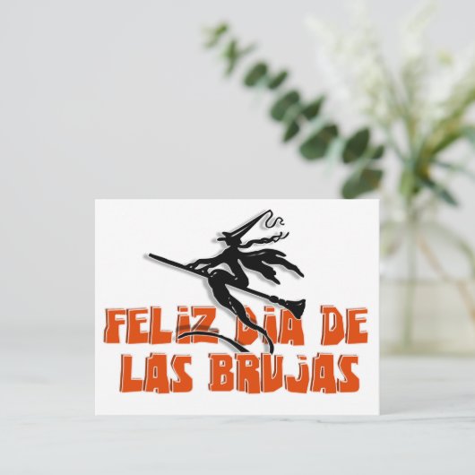 Dia de Las Brujas Postkarte (Stehend Vorderseite)