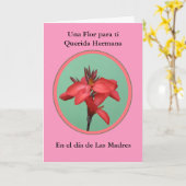 Dia de Las Madres Una Flor Para MI hermana Karte (Gelbe Blume)