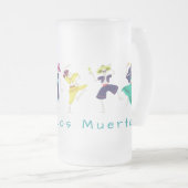 Dia De Las Muertos Tanzskelette Mattglas Bierglas (VorderseiteRechts)