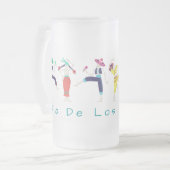 Dia De Las Muertos Tanzskelette Mattglas Bierglas (Vorderseite Links)