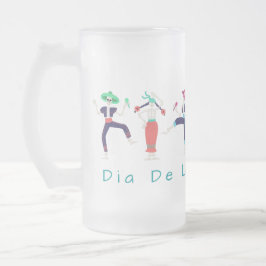 Dia De Las Muertos Tanzskelette Mattglas Bierglas