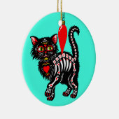 Dia De Los Christmas Kitty Niedlich Keramik Ornament (Rechts)