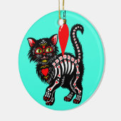 Dia De Los Christmas Kitty Niedlich Keramik Ornament (Links)