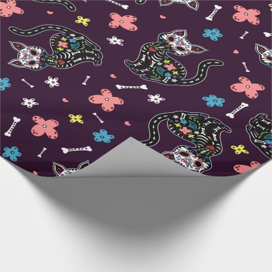 Dia de Los Gatos Geschenkpapier (Ecke)