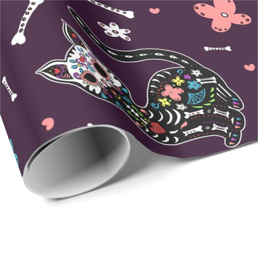 Dia de Los Gatos Geschenkpapier (Rolleneckpunkt)
