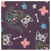 Dia de Los Gatos Stoff (Nahaufnahme)