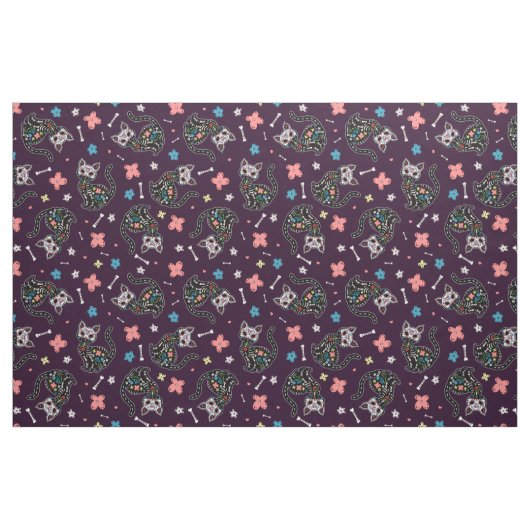 Dia de Los Gatos Stoff (Fat Quarter (45,7 x 55,9 cm))