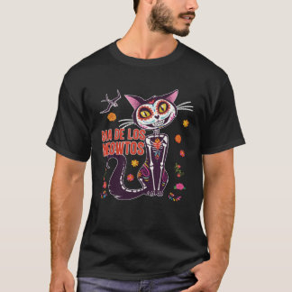 Dia de Los Meowtos Muertos Sugar Skull Cat Day of T-Shirt