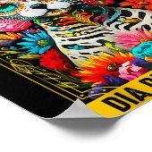 Dia De Los Meowtos Sugar Skull Cat Gift  Poster (Ecke)