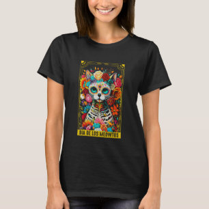 Dia De Los Meowtos Zucker-Schädel-Katze Geschenk T-Shirt