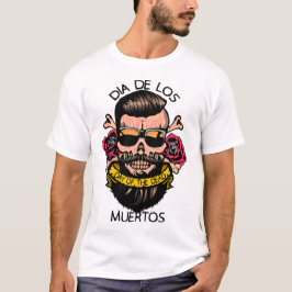 Dia de los Mexico Hipster Totenkopf mit Lun T-Shirt
