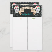 Dia De Los Muerto Bunco Game Tally Sheet (Vorne/Hinten)
