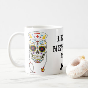 Dia De Los Muerto Mexikanischer Tag der Toten Kran Kaffeetasse