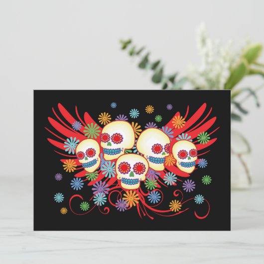 Dia de los Muertos 12x18 Einladung (Stehend Vorderseite)