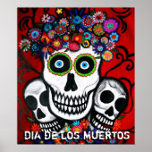 Dia de los mUertos 3 skulls poster (Vorne)