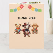 Dia De Los Muertos Alebrije Bears Papado Picado Dankeskarte (Vorderseite)