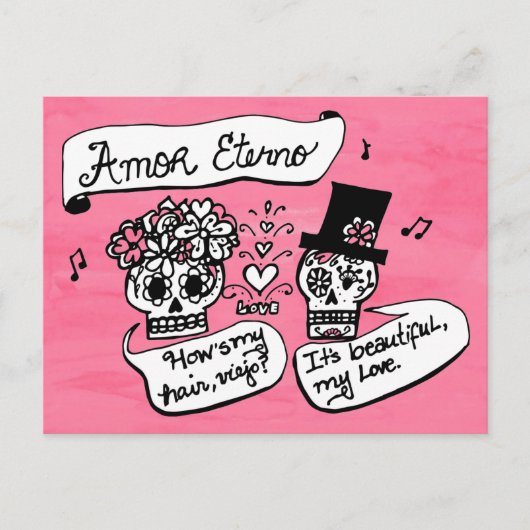 Dia de los Muertos, Amor Eterno Postkarte (Vorderseite)