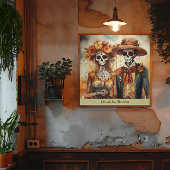 Dia de los Muertos Aquarellmärchen Poster