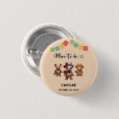 Dia De Los Muertos Baby Shower Fiesta Mama to be Button (Vorne & Hinten)