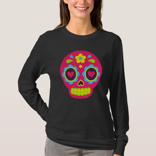 Dia De Los Muertos Baby Sugar Skull Kids Toddler B T-Shirt (Vorderseite)