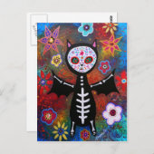 Dia de los Muertos Bat von den Gefangenen Postkarte (Vorne/Hinten)