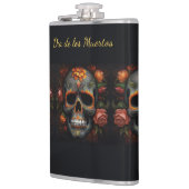 Dia de los Muertos bemalt Schädel anpassbar Flachmann (Links)