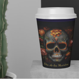 Dia de los Muertos bemalt Schädel, anpassbar Pappbecher