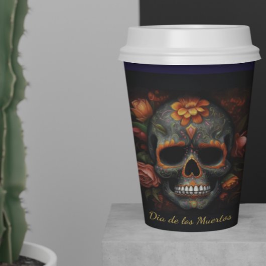 Dia de los Muertos bemalt Schädel, anpassbar Pappbecher