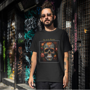 Dia de los Muertos bemalt Schädel Blume calavera T-Shirt