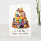 Día de los Muertos Birthday Cake Karte (Vorderseite)