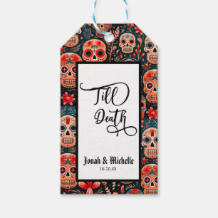Día de los muertos Bis zum Tod Engagement Party Geschenkanhänger