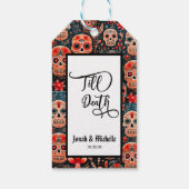 Día de los muertos Bis zum Tod Engagement Party Geschenkanhänger (Rückseite)