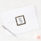 Día de los muertos Bis zum Tod Engagement Party Quadratischer Aufkleber (Umschlag)