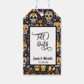 Día de los muertos Bis zum Tode Party oder Hochzei Geschenkanhänger (Rückseite)